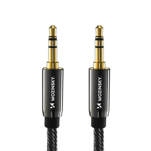 Wozinsky univerzálny mini jack kábel 2x AUX kábel 2 m čierny - 3