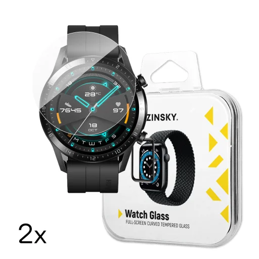 Wozinsky Full Glue edzett üveg Huawei Watch GT 2 / GT 2 Pro 46mm (2 db) üvegfólia - 1