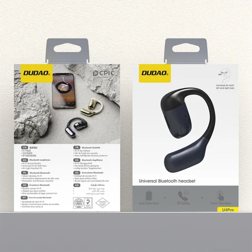 Dudao U4Pro Univerzálne Bluetooth slúchadlo (Univerzálny tvar pre obe uši) Čierne - 8