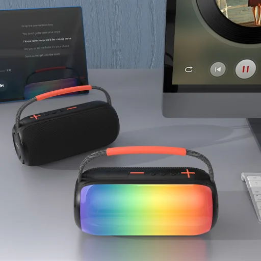 Dudao Y21 Bezdrôtový reproduktor s RGB podsvietením Bluetooth 5.3 - čierny - 5
