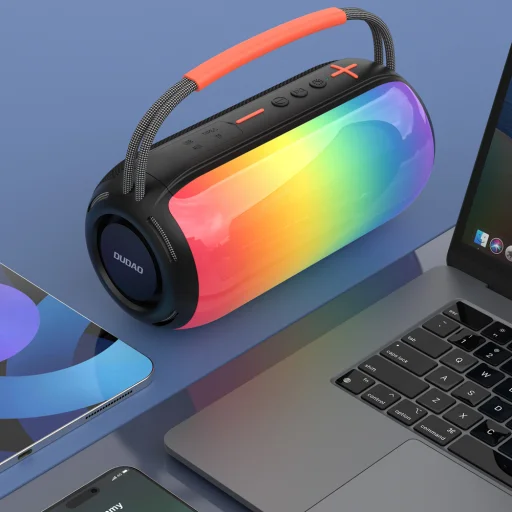 Dudao Y21 Bezdrôtový reproduktor s RGB podsvietením Bluetooth 5.3 - čierny - 6