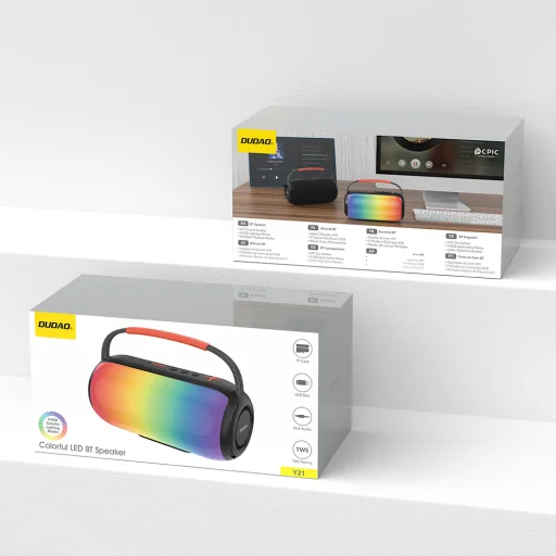 Dudao Y21 Bezdrôtový reproduktor s RGB podsvietením Bluetooth 5.3 - čierny - 10