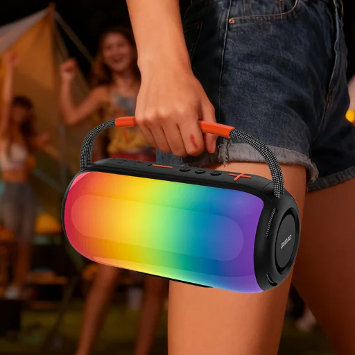 Dudao Y21 Bezdrôtový reproduktor s RGB podsvietením Bluetooth 5.3 - čierny - 11