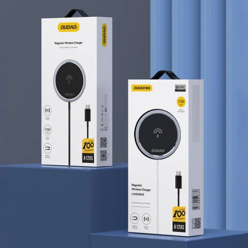 Dudao A12XS 15W MagSafe kompatibilná bezdrôtová nabíjačka - čierna - 10