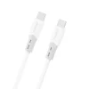 Dudao L25SC 60W USB-C - USB-C kábel s mäkkým silikónovým povrchom 1m - biely thumbnail