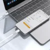 Dudao L25SC 60W USB-C - USB-C kábel s mäkkým silikónovým povrchom 1m - biely thumbnail