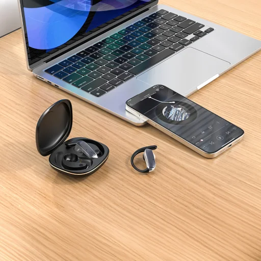 Dudao U17Z Bluetooth 5.3 OWS slúchadlá s ušným háčikom - čierne - 9