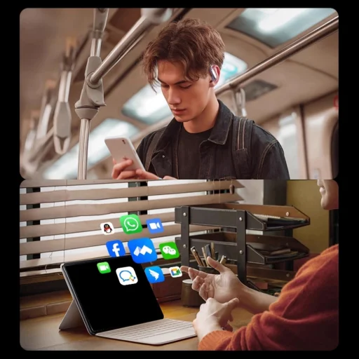 Dudao U17Z Bluetooth 5.3 OWS slúchadlá s háčikmi za uši - biele - 3