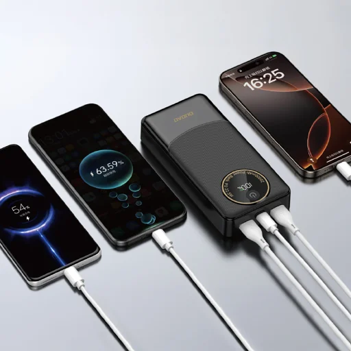 Dudao K12Pro Power Bank 22.5W PD 20000mAh USB-A, USB-C - čierna - 5