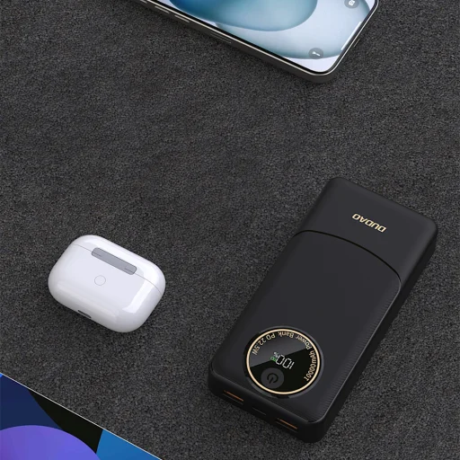 Dudao K12Pro Power Bank 22.5W PD 20000mAh USB-A, USB-C - čierna - 8