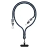 Dudao L20Max 65W kábel 4 v 1 s pútkom na zápästie, s adaptérmi USB-C na USB-C, Lightning a USB-A - modrý thumbnail