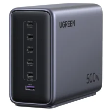 UGREEN Nexode X759 (55550B) stolná nabíjačka, 500W, 5A, 1 x USB-A - 5 x USB-C, Sivá