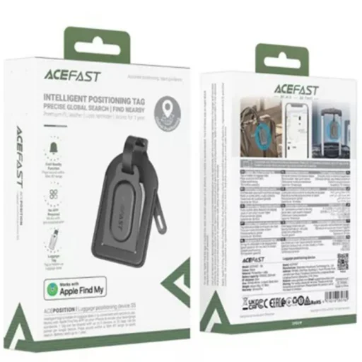Acefast SmartTag Luggage S5 pre sériu iOS, čierny lokalizátor - 6