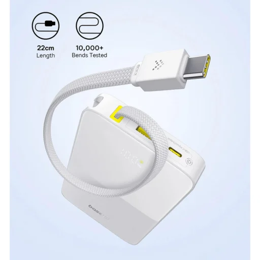 Powerbanka Baseus EnerFill Bipow2 Pro, 10000mAh, 22.5W, QC + PD, Biela E0027601 - 4