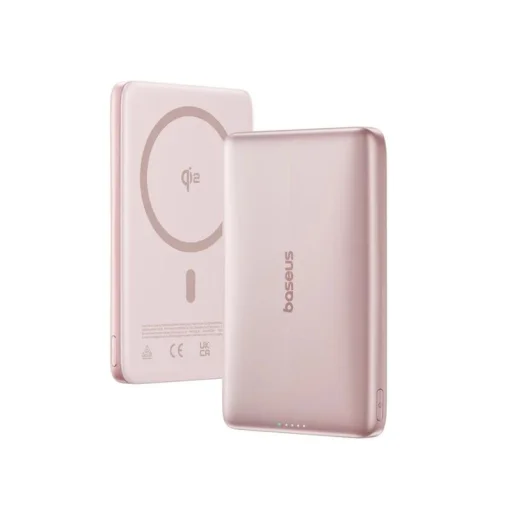 Powerbank Baseus PicoGo AM41, 10000mAh, 27W, PD + FQI, ružová E0027202 Magsafe - 1