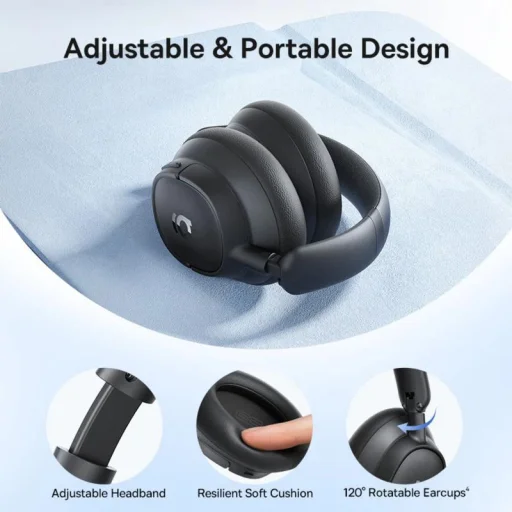 Handsfree Bluetooth MultiPoint Baseus Bass BH1 NC, čierne A0203703 - 4