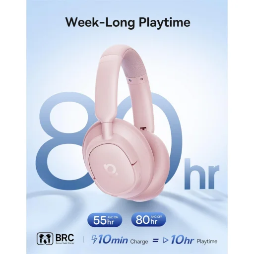 Handsfree Bluetooth MultiPoint Baseus Bass BH1 NC, ružová A0203704 - 4