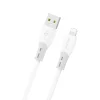 Dudao L25SL 30W kábel USB-A – Lightning s mäkkým silikónovým opletom 1m – biely thumbnail