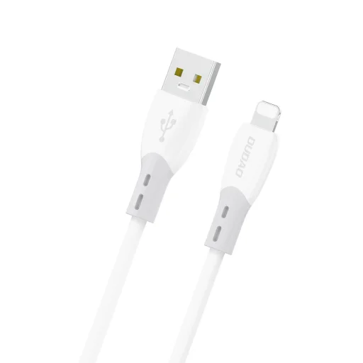 Dudao L25SL 30W kábel USB-A – Lightning s mäkkým silikónovým opletom 1m – biely - 1