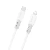Dudao L25SX 30W USB-C - Lightning kábel so silikónovým opletením 1m - biely thumbnail