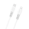 Dudao L25SX 30W USB-C - Lightning kábel s mäkkým silikónovým opletom 2m - biely thumbnail