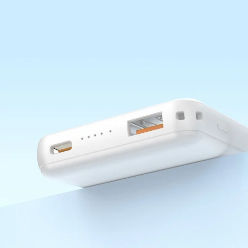 Dudao K14S Magnetická powerbanka 20W 5000mAh 1x USB-A 1x USB-C - Biela - 6