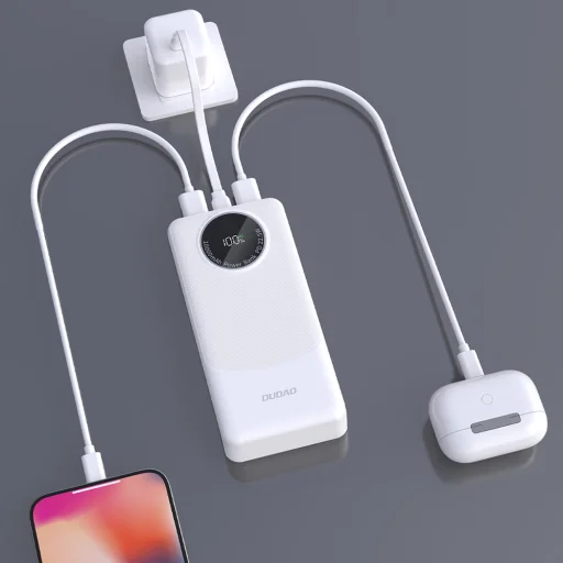 Dudao K12Pro Power Bank 22.5W PD 20000mAh USB-A, USB-C - biela - 2