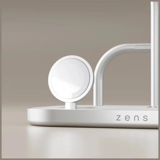 Zens 4 v 1 Qi 2.0 60 W USB-C magnetická indukčná nabíjačka strieborná - 4
