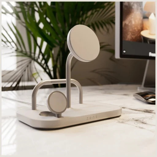 Zens 4 v 1 Qi 2.0 60 W USB-C magnetická indukčná nabíjačka strieborná - 5