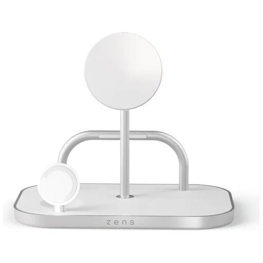 Zens 4 v 1 Qi 2.0 60 W USB-C magnetická indukčná nabíjačka strieborná - 1
