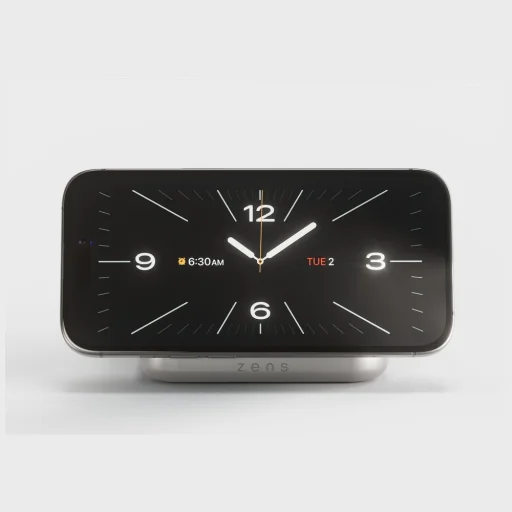 Zens magnetická indukčná nočná nabíjacia stanica Qi2 15W USB-C biela - 3