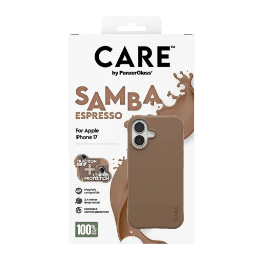PanzerGlass® - CARE Módny kryt s MagSafe - iPhone 17 - kryt Samba Espresso - 10