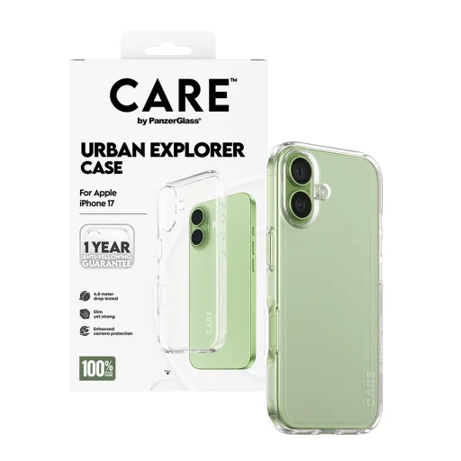 PanzerGlass® - CARE Flagship Urban Explorer - puzdro na iPhone 17 - priehľadné - 5