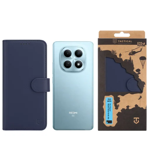 Tactical Field Notes flipové puzdro Xiaomi Redmi Note 15 4G - modré - 3