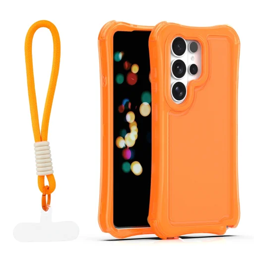 Samsung Galaxy S26 Ultra oranžové puzdro s pútkom Safepop - 1