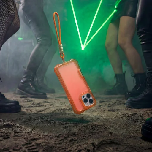 iPhone 11 SafePop oranžové puzdro s pútkom - 9