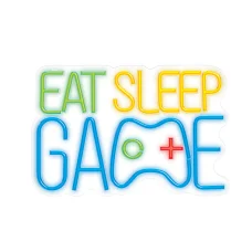 Forever Light Neon PLEXI LED EAT SLEEP GAME sokszínű FPNE33