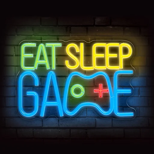 Forever Light Neon PLEXI LED EAT SLEEP GAME viacfarebné FPNE33 - 5