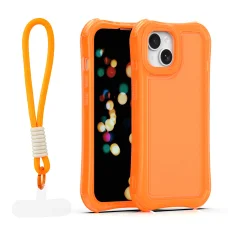iPhone 14 6,1" Safepop oranžové puzdro s remienkom