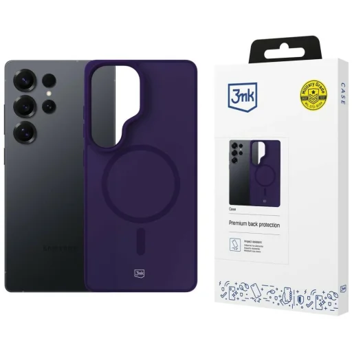 Samsung Galaxy S25 Ultra 3MK Smoke MagCase dymovo fialové puzdro - 1