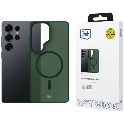 Samsung Galaxy S25 Ultra 3MK Smoke MagCase dymovo zelené puzdro - 1