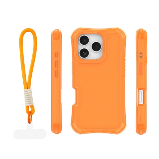 iPhone 16 Pro Max Safepop oranžové puzdro s popruhom - 2