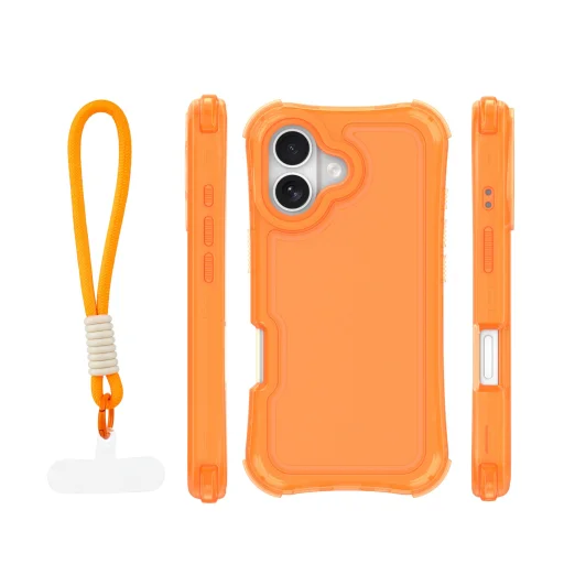 iPhone 17 6,3" Safepop oranžové puzdro s pútkom - 2