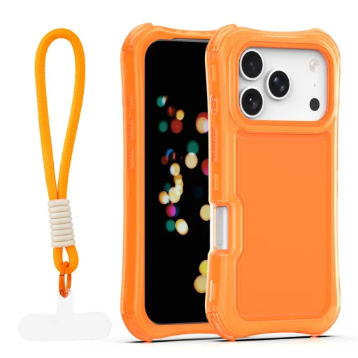 iPhone 17 Pro Max Safepop oranžové puzdro s pútkom - 1