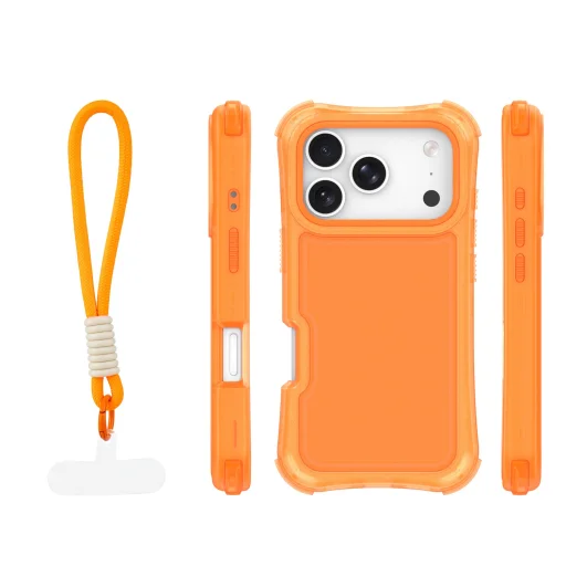 iPhone 17 Pro Max Safepop oranžové puzdro s pútkom - 2