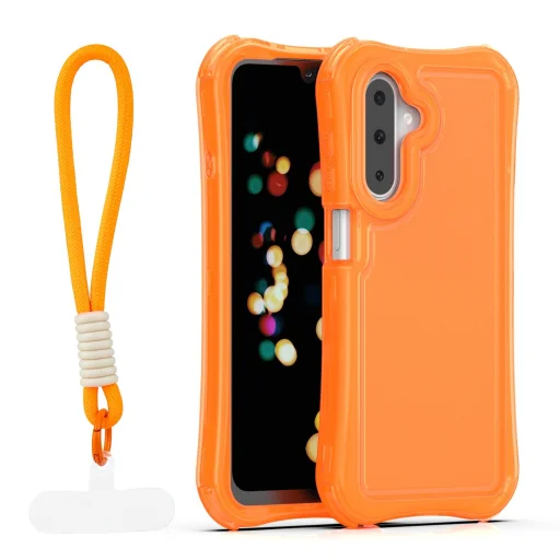Samsung Galaxy A17 4G / Samsung Galaxy A17 5G / Samsung Galaxy A26 5G SafePop puzdro s pútkom, oranžové puzdro - 1