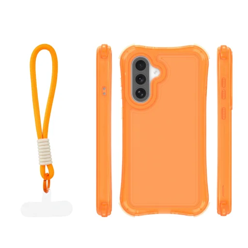Samsung Galaxy A57 5G oranžové puzdro s pútkom SafePop - 2