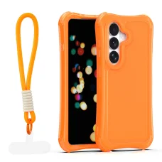 Samsung Galaxy S24 / S25 SafePop oranžové puzdro s remienkom
