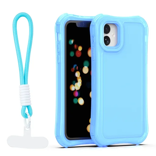 Modré puzdro s remienkom SafePop na iPhone 11 - 1