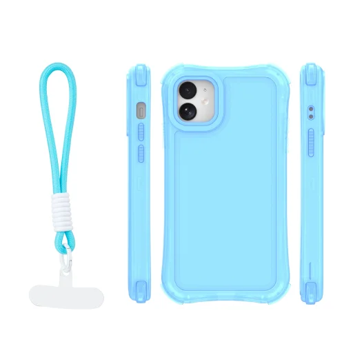 Modré puzdro s remienkom SafePop na iPhone 11 - 2
